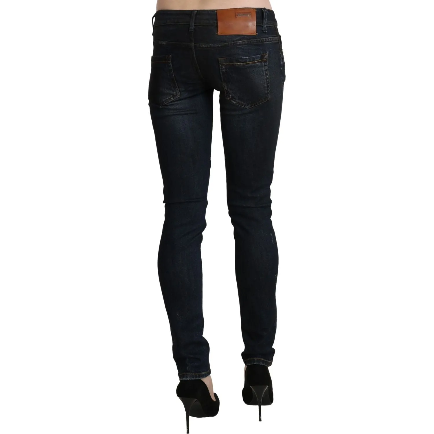 Acht Sleek Black Washed Skinny Jeans