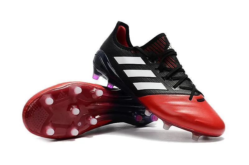 Adidas ACE 17.1 Leather FG Football Cleats Red White Black