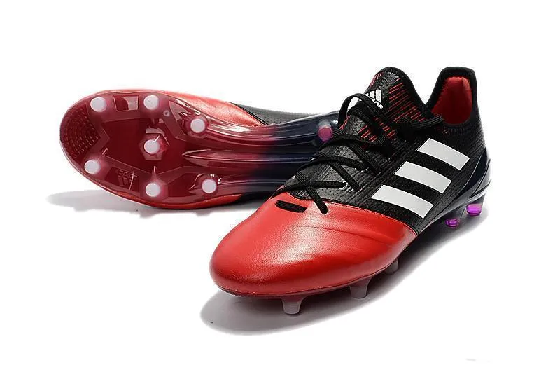 Adidas ACE 17.1 Leather FG Football Cleats Red White Black