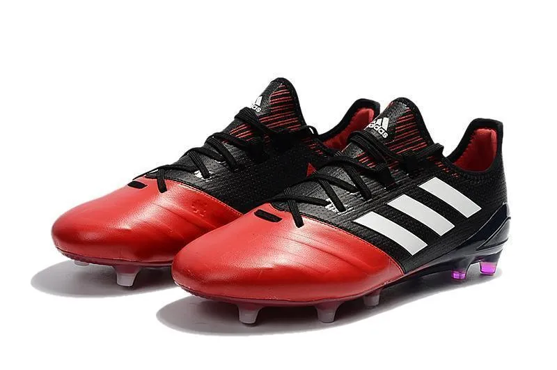 Adidas ACE 17.1 Leather FG Football Cleats Red White Black