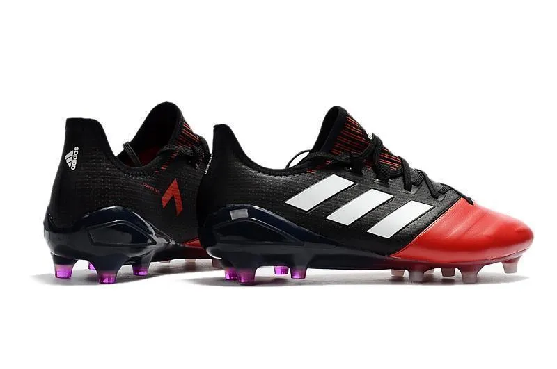 Adidas ACE 17.1 Leather FG Football Cleats Red White Black