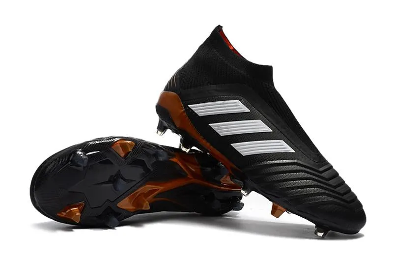 Adidas Predator FG Cleats  Black/White/Red