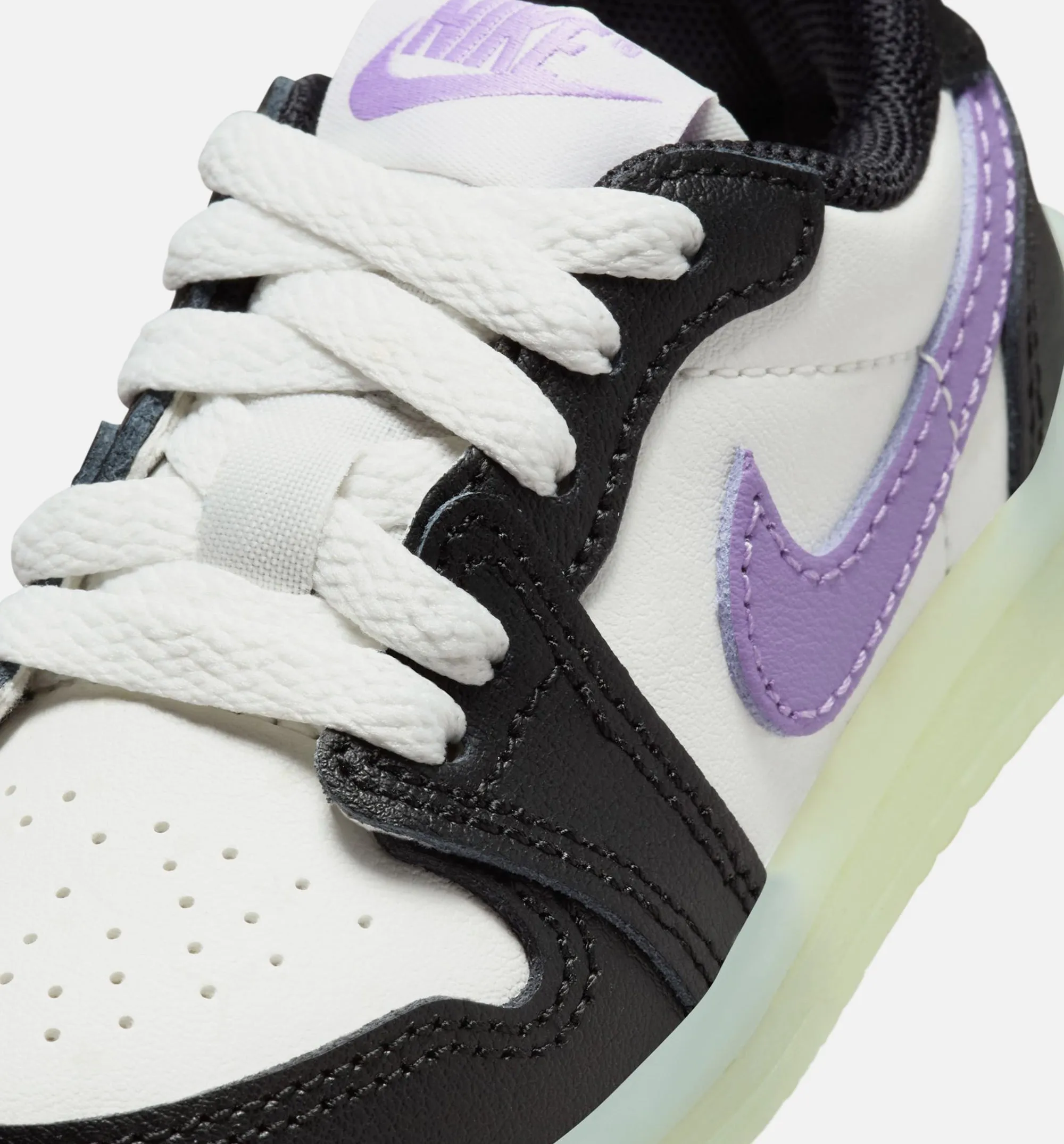 Air Jordan 1 Retro Low Black Raspberry Infant Toddler Lifestyle Shoe - Black/Black Raspberry/Volt Tint