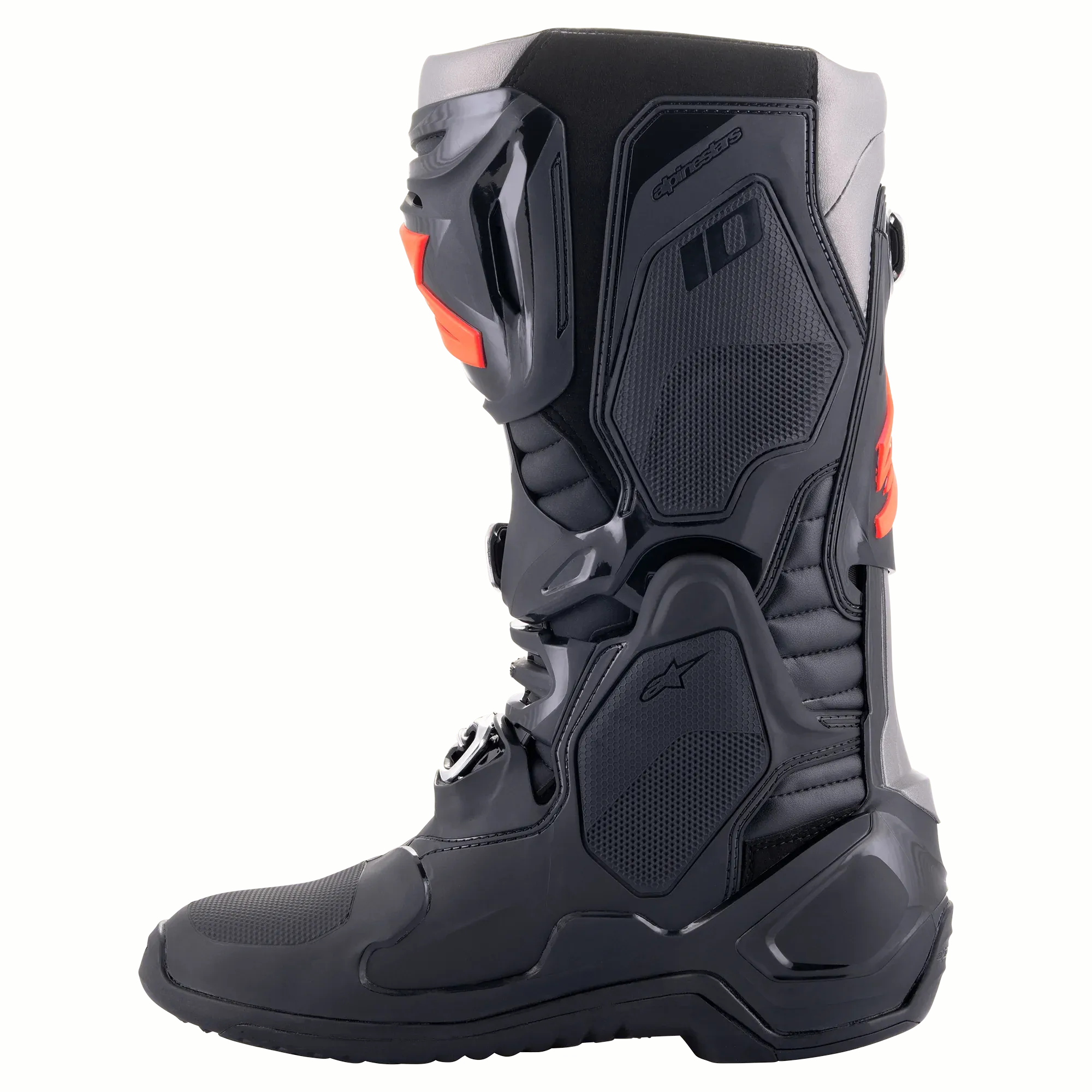 Alpinestars Tech 10 Boots - Black/Red Fluo