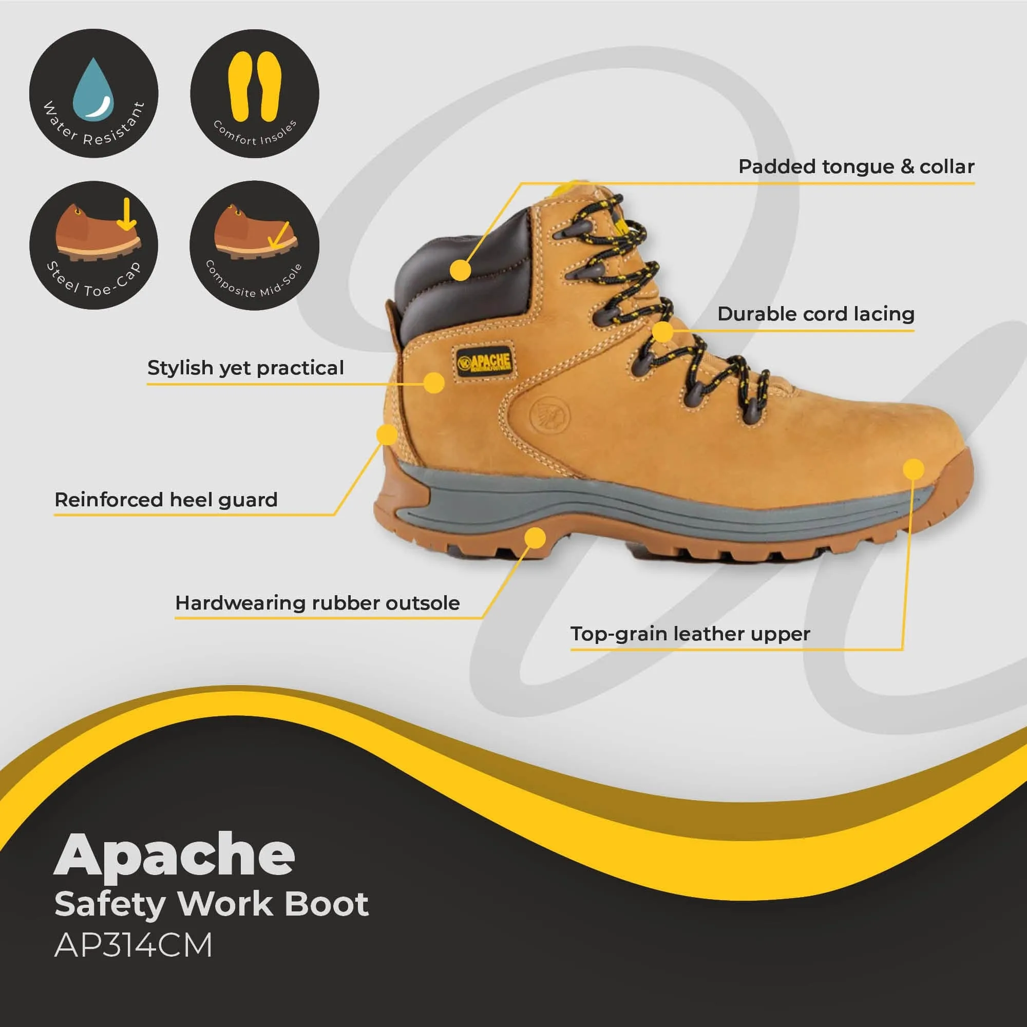 Apache Safety Work Boot AP314CM