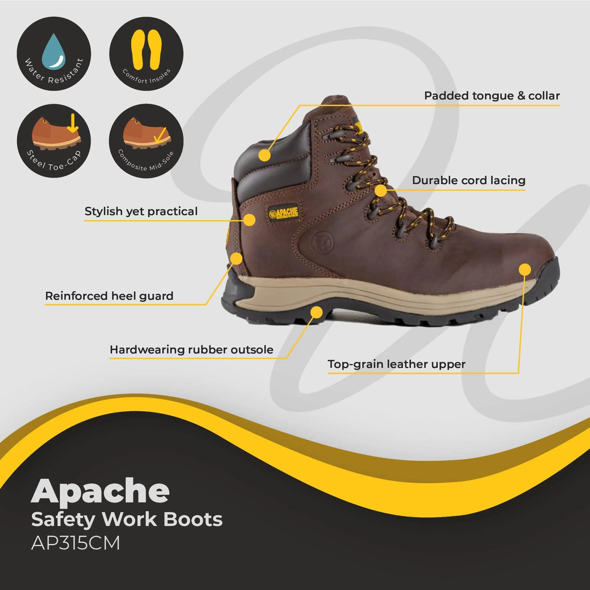 Apache Safety Work Boot AP315CM