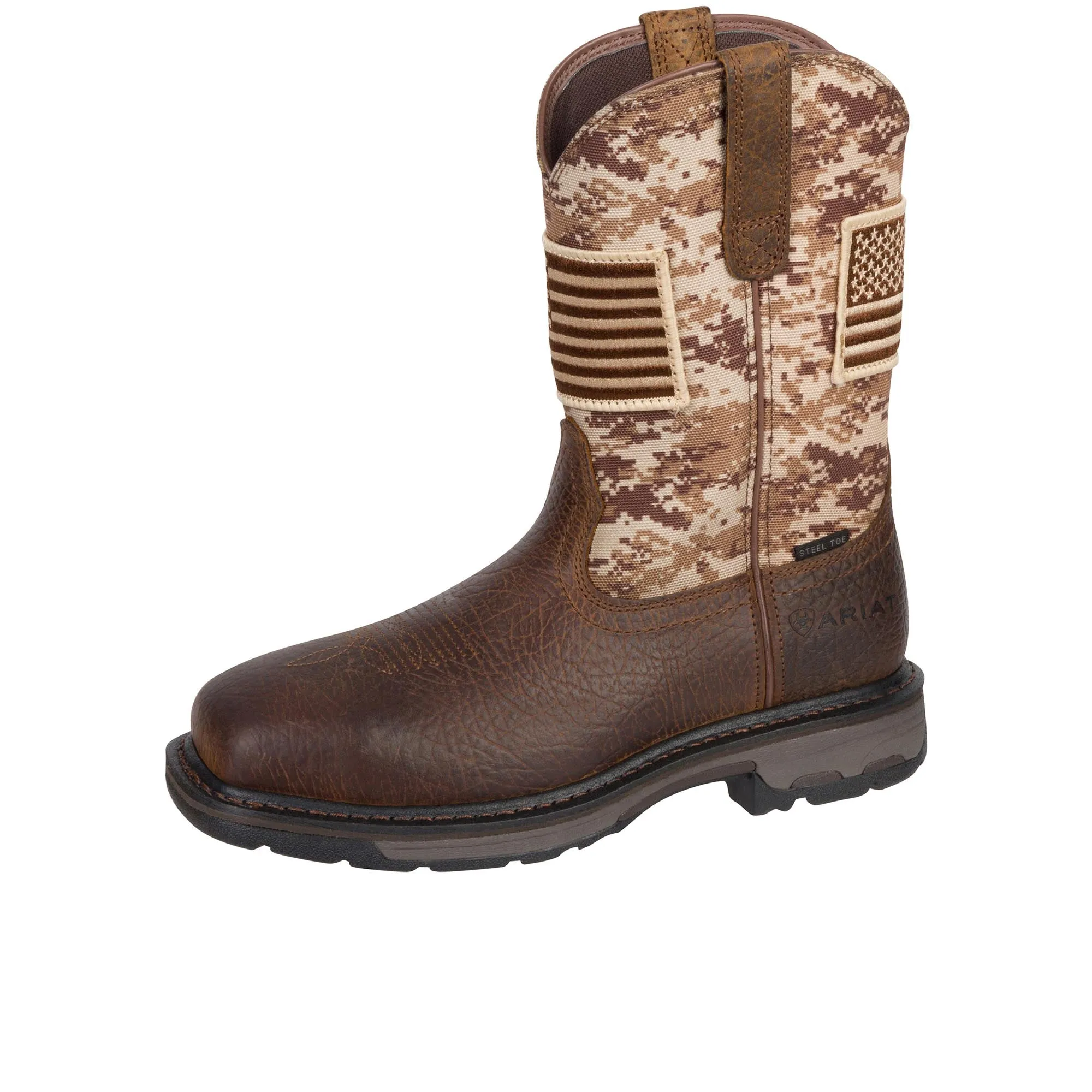 Ariat WorkHog Patriot Steel Toe Earth Sand Camo Sand Camo Print