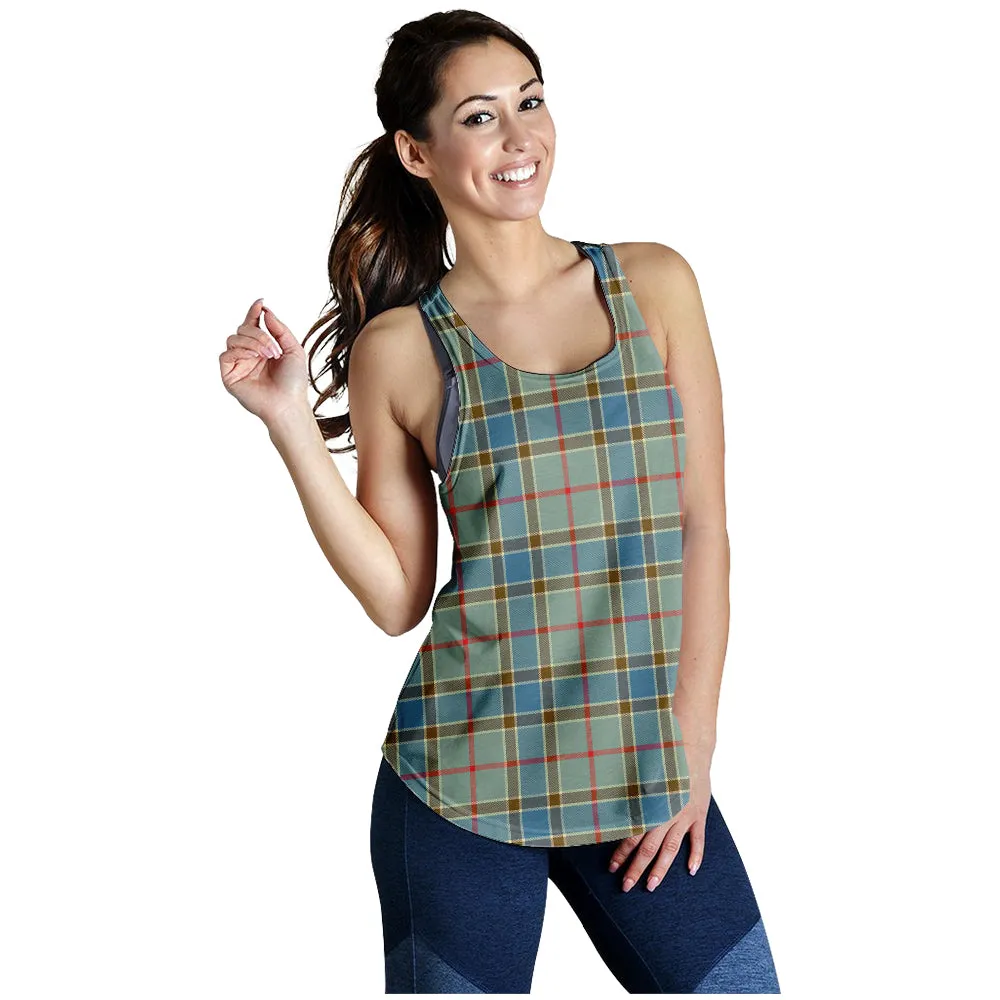 Balfour Blue Tartan Women Racerback Tanks