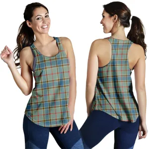 Balfour Blue Tartan Women Racerback Tanks