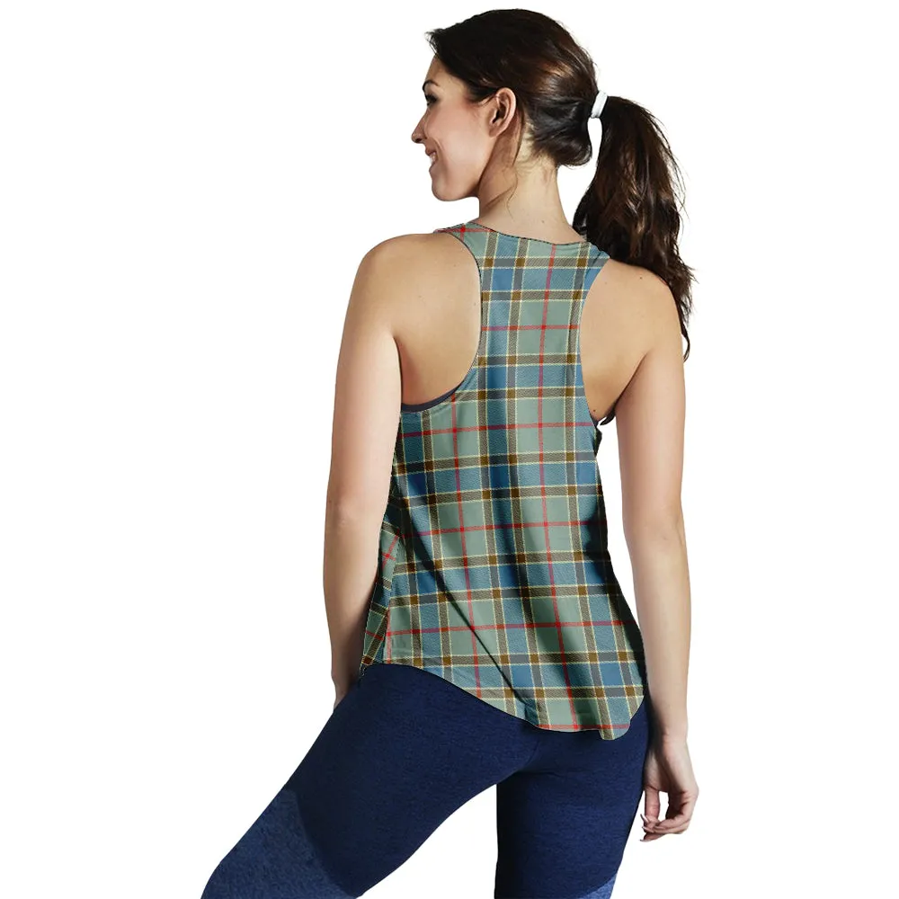 Balfour Blue Tartan Women Racerback Tanks