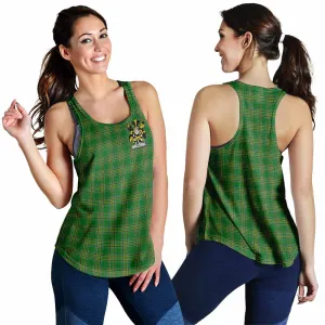 Ball Irish Clan Tartan Women's Racerback Tanks with Coat of Arms