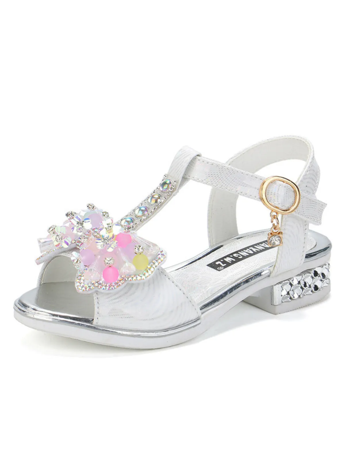 Bejeweled Princess T-Strap Sandals By Liv and Mia