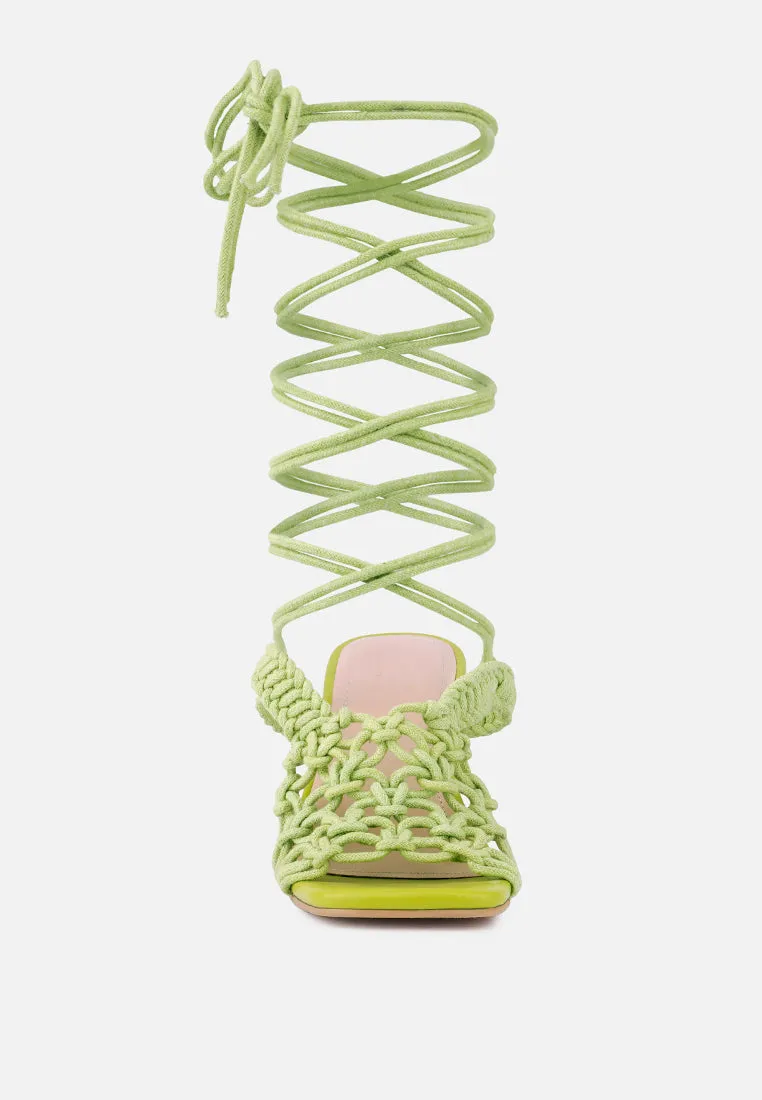 Beroe Braided Handcrafted Lace Up Sandal