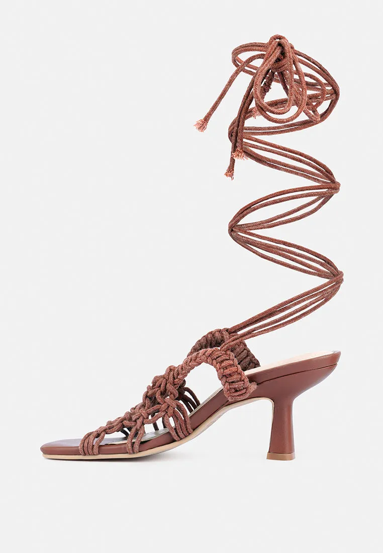 Beroe Braided Handcrafted Lace Up Sandal