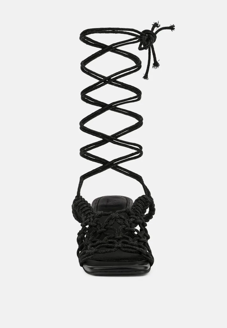 Beroe Braided Handcrafted Lace Up Sandal