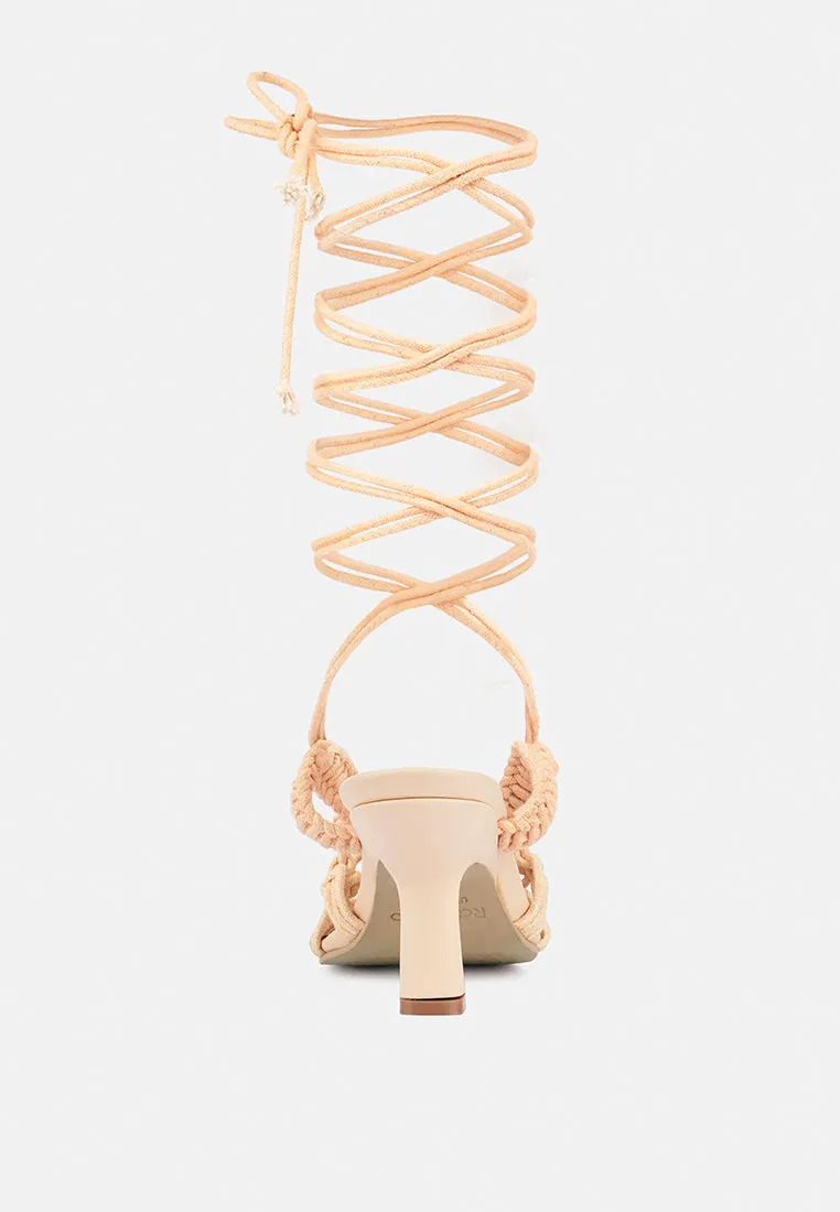 Beroe Braided Handcrafted Lace Up Sandal