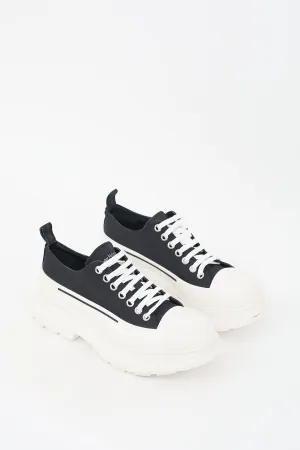 Black & White Tread Slick Platform Sneaker