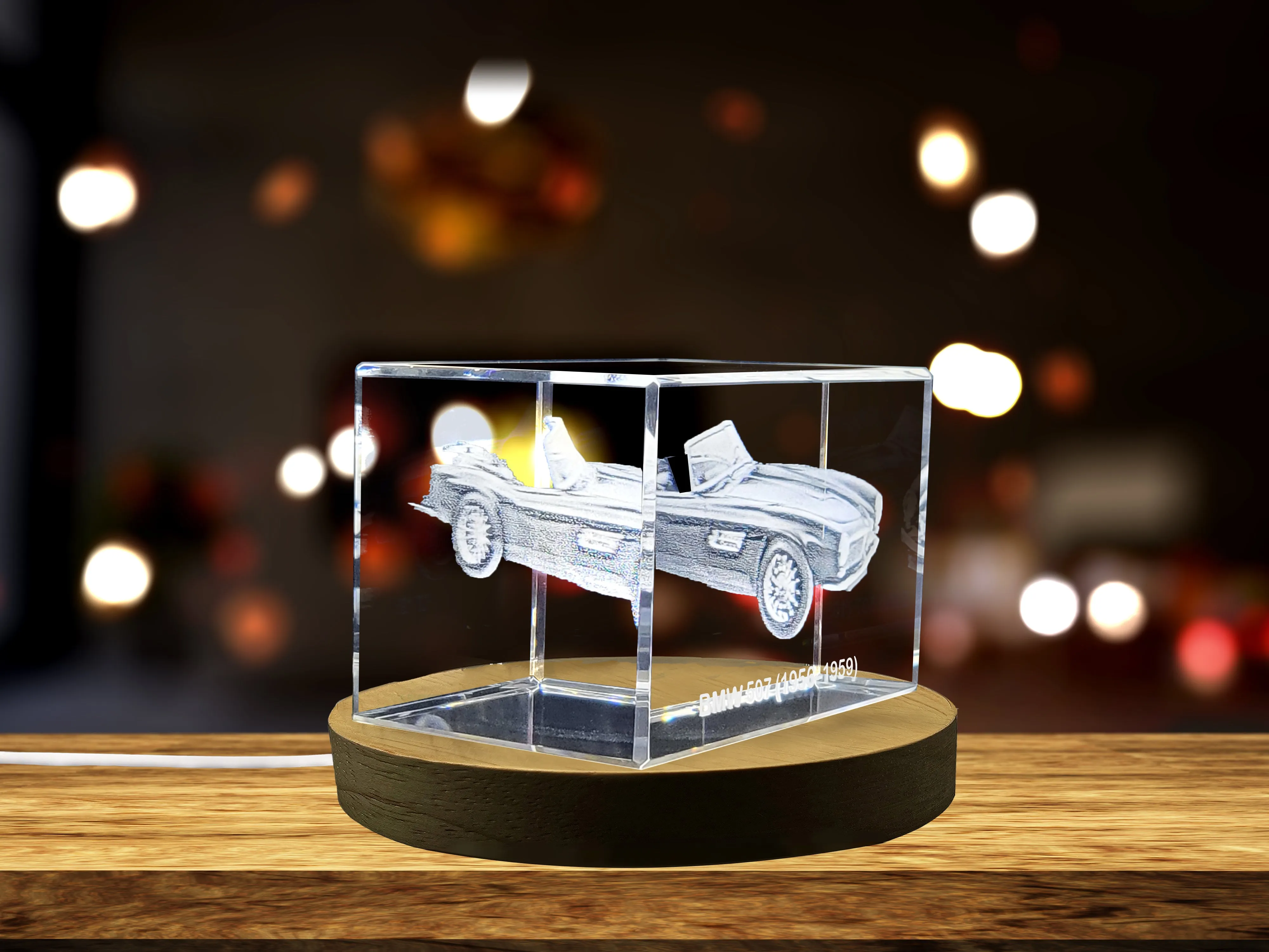 BMW 507 Iconic Roadster Collectible Crystal Sculpture | Elegant 1956-1959 Grand Tourer