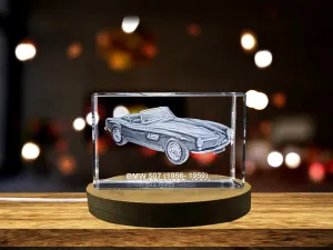 BMW 507 Iconic Roadster Collectible Crystal Sculpture | Elegant 1956-1959 Grand Tourer