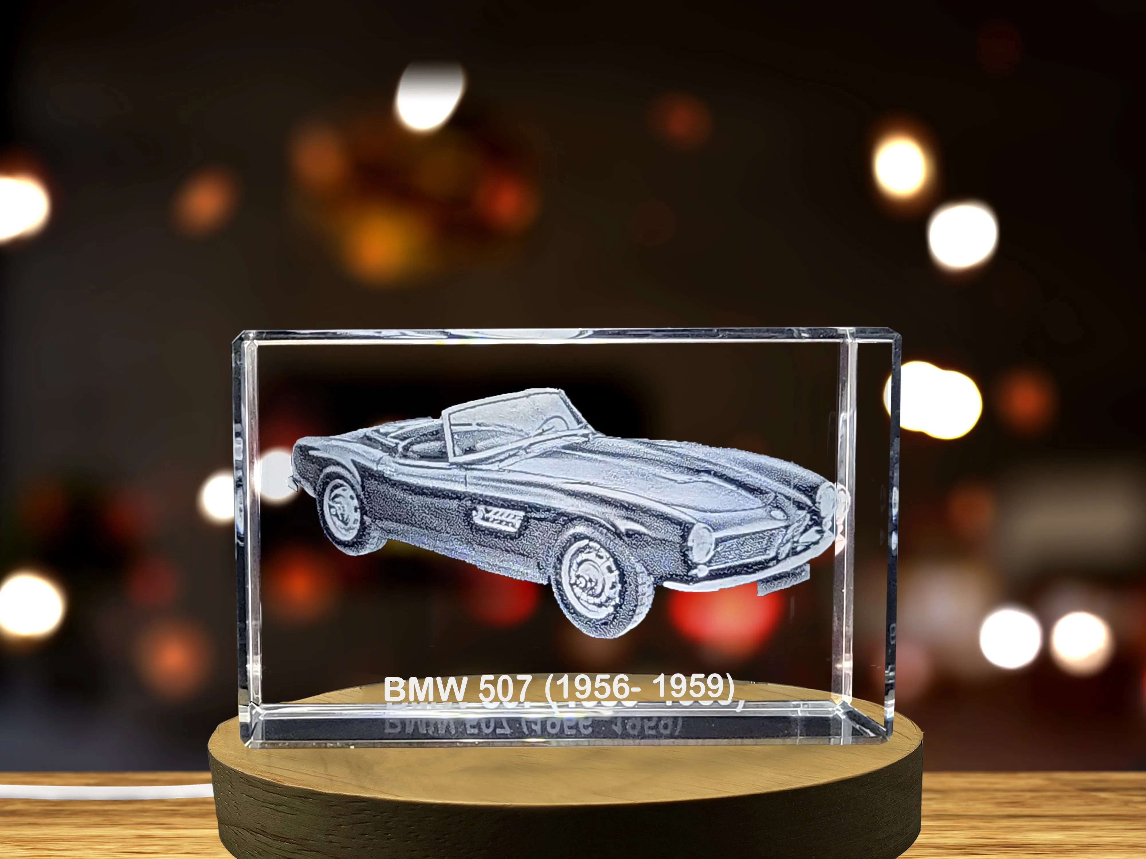 BMW 507 Iconic Roadster Collectible Crystal Sculpture | Elegant 1956-1959 Grand Tourer