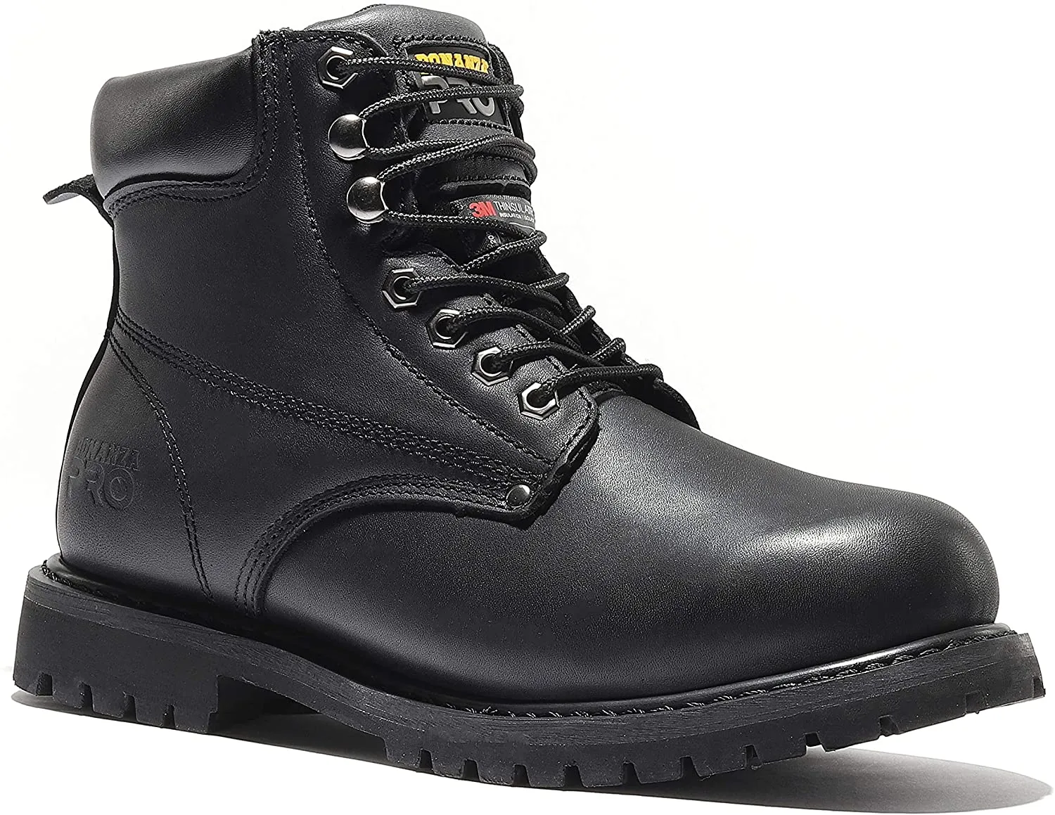 Bonanza Boots Forester 6" Work Boots for Men - Premium Leather, 3M Thinsulate, Puncture Resistant Midsole and Slip-resistant Rubber Outsole | BA-620