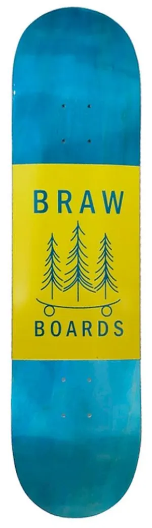 Braw Logo Stained Skateboard Deck Blue - 8.25"