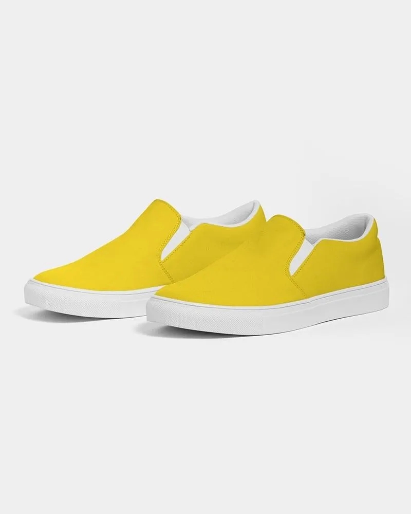 Bright Yellow Slip-On Canvas Sneakers | Women's | Bright Pure Yellow | C0M12Y100K0