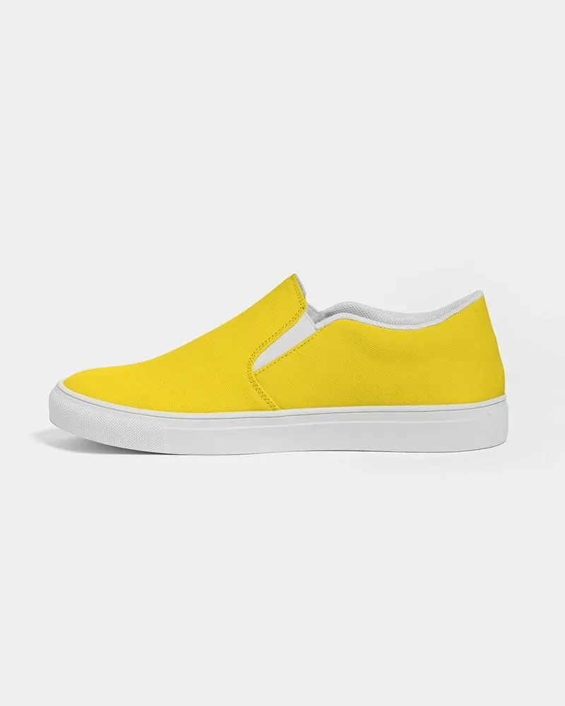 Bright Yellow Slip-On Canvas Sneakers | Women's | Bright Pure Yellow | C0M12Y100K0