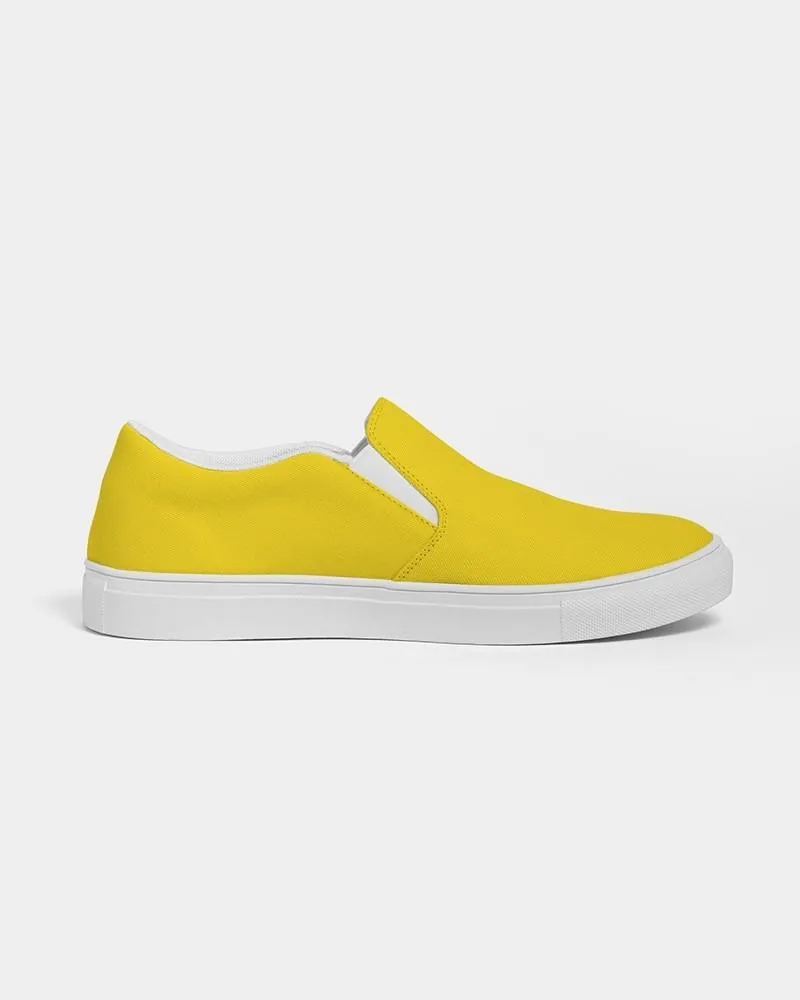 Bright Yellow Slip-On Canvas Sneakers | Women's | Bright Pure Yellow | C0M12Y100K0