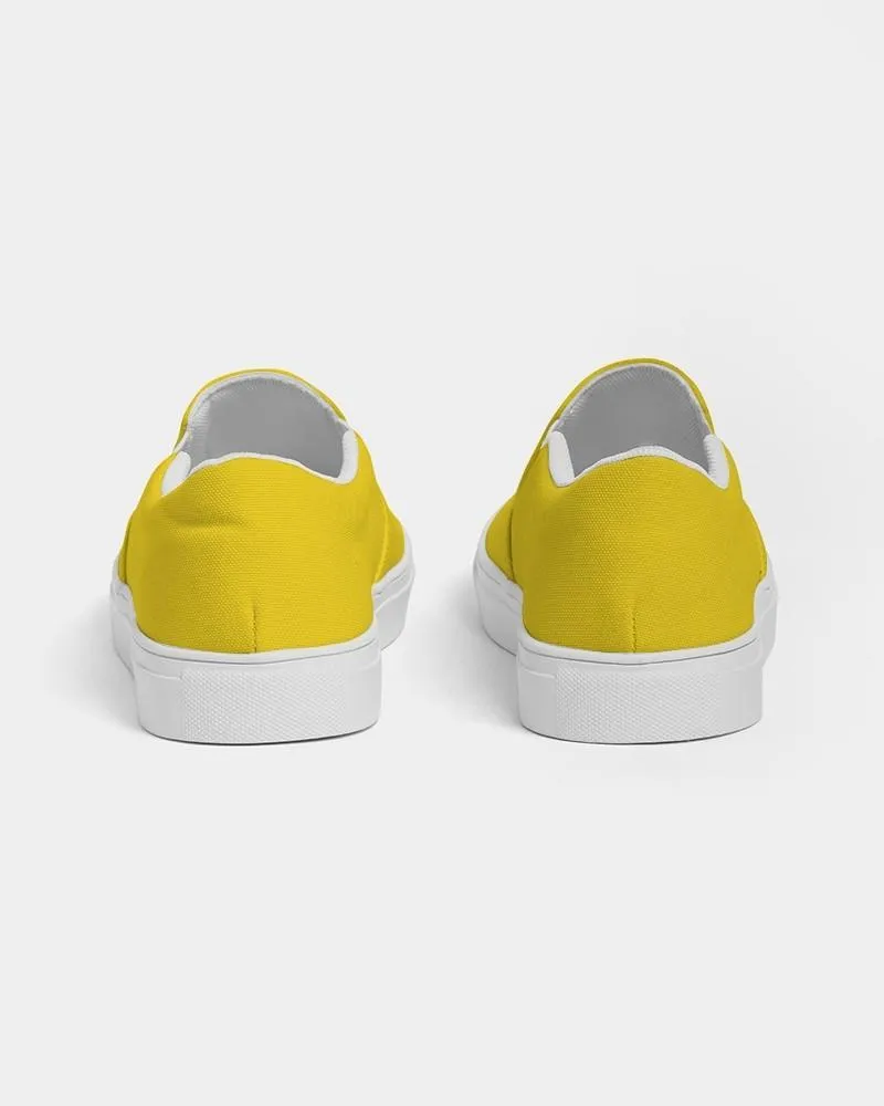 Bright Yellow Slip-On Canvas Sneakers | Women's | Bright Pure Yellow | C0M12Y100K0