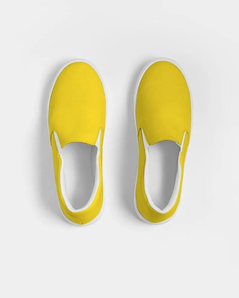 Bright Yellow Slip-On Canvas Sneakers | Women's | Bright Pure Yellow | C0M12Y100K0