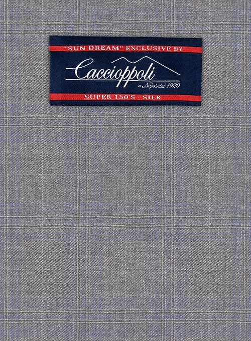 Caccioppoli Sun Dream Cecini Gray Wool Silk Jacket