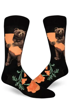 California Bear Hug Men's Crew Socks