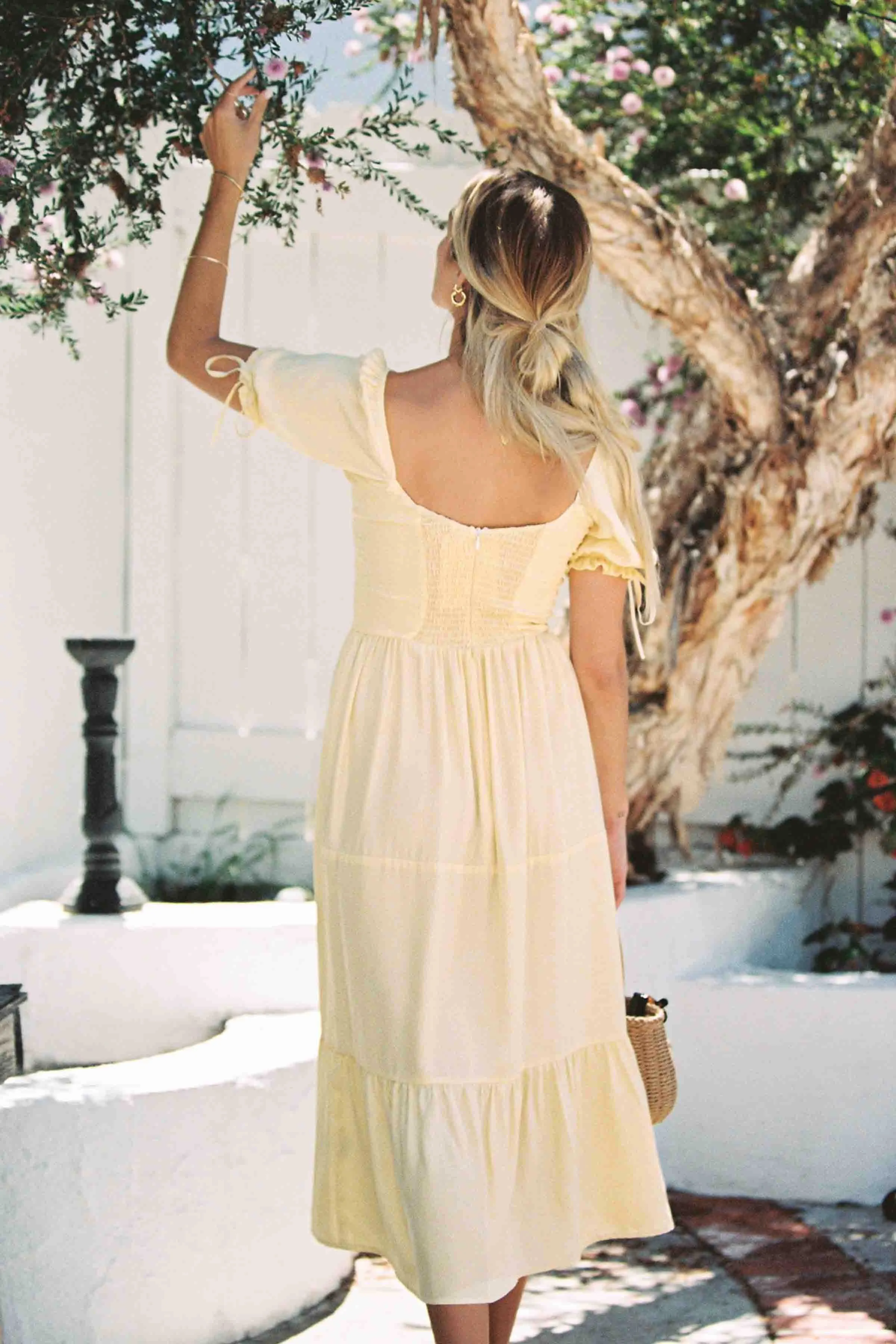 Canyon Dress | Soft Yellow | Silk dress