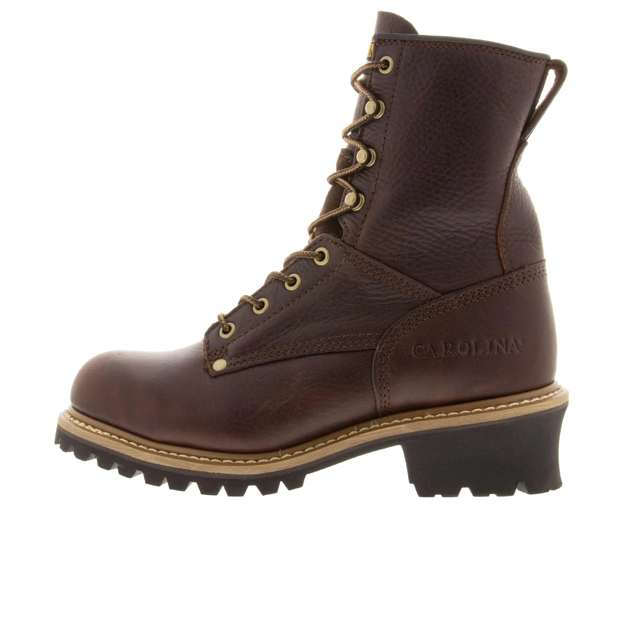 Carolina Elm Logger 8 Inch Steel Toe Medium Brown