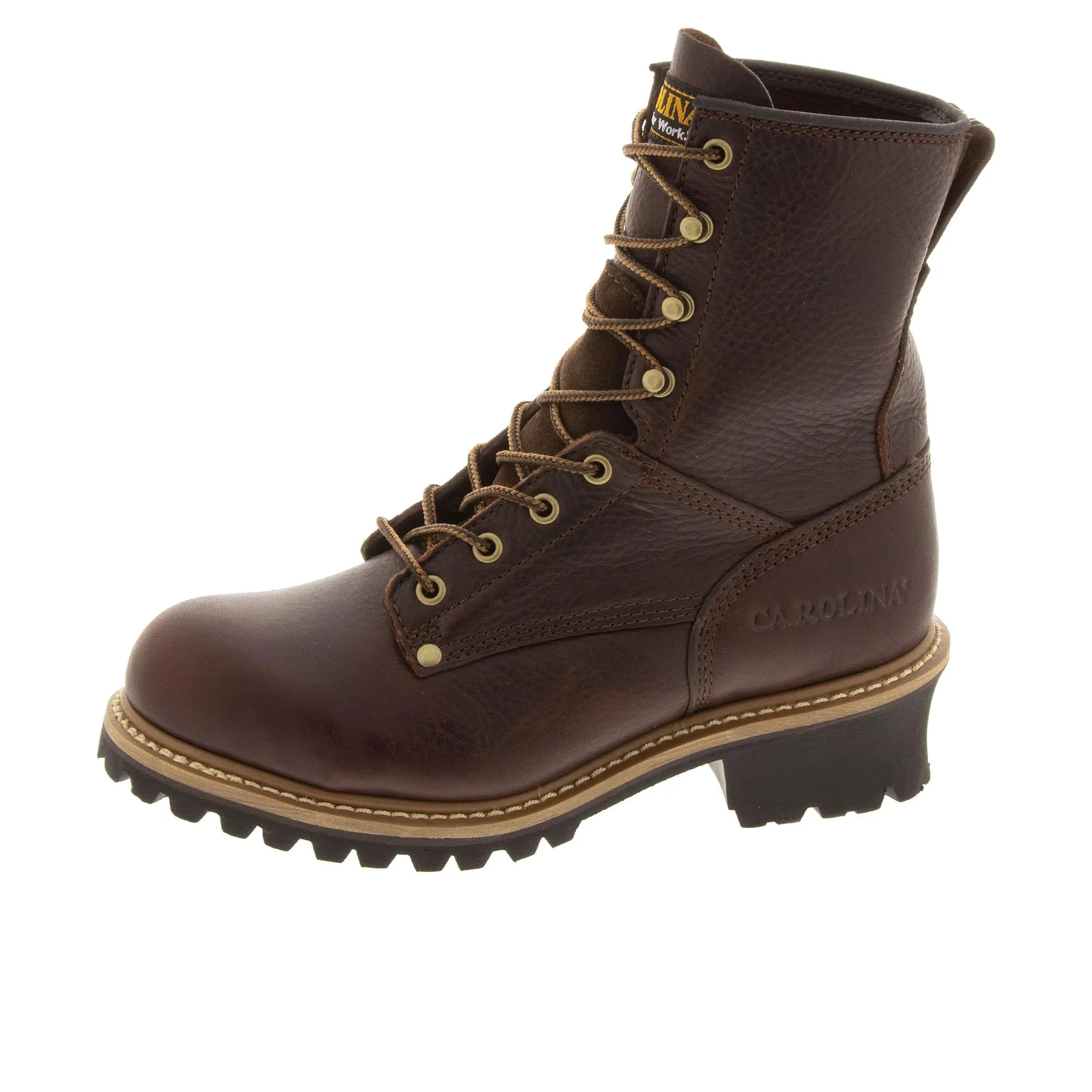 Carolina Elm Logger 8 Inch Steel Toe Medium Brown