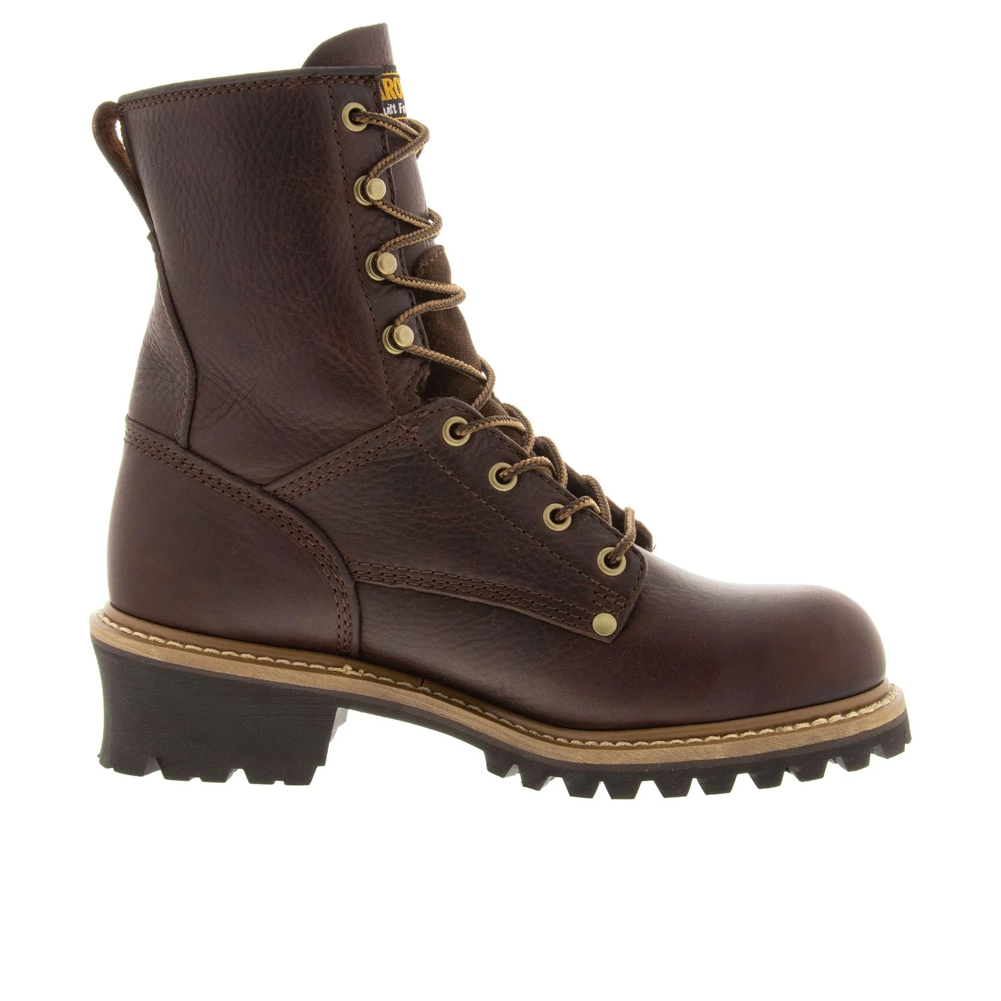 Carolina Elm Logger 8 Inch Steel Toe Medium Brown