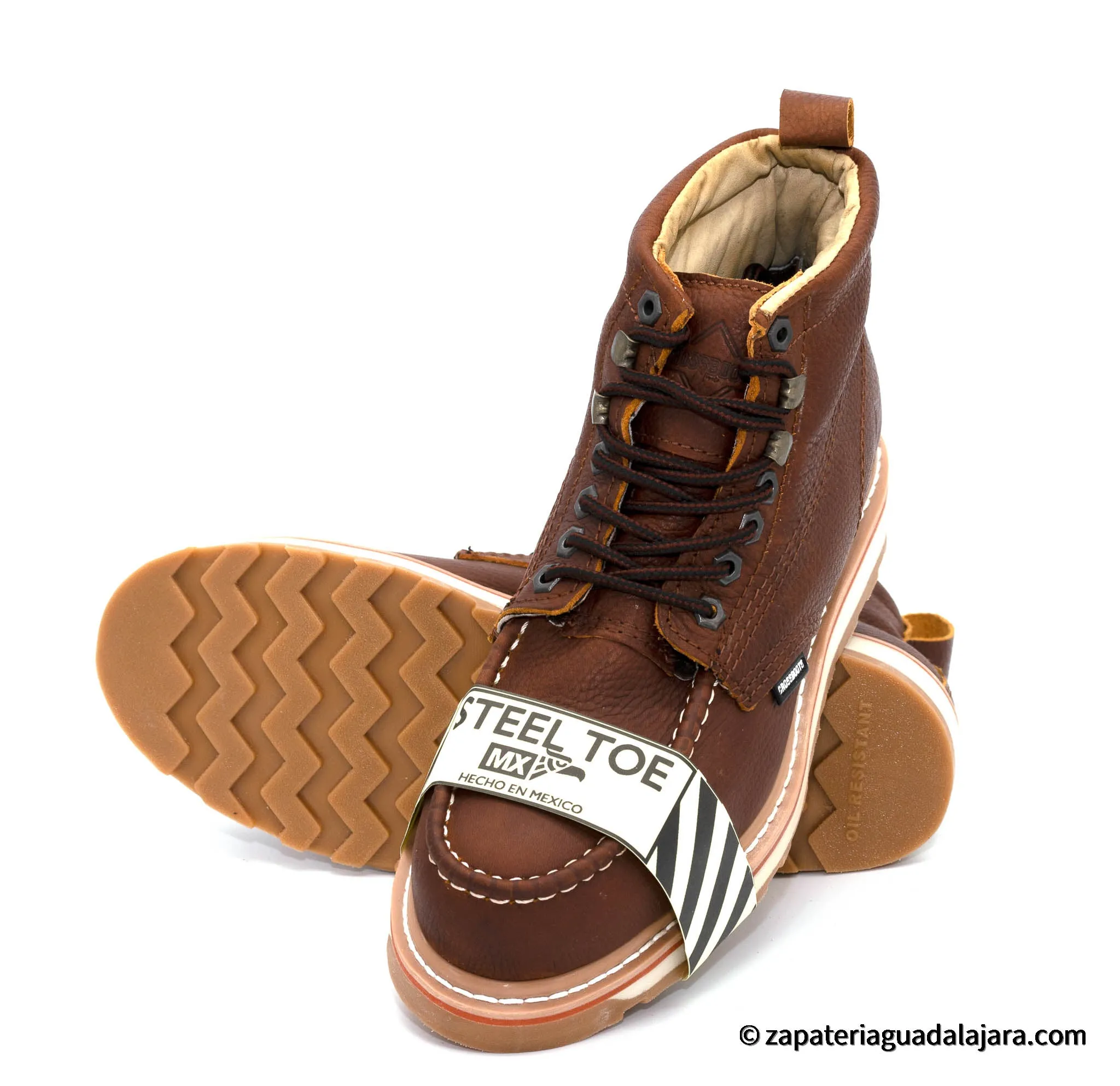 CB-2020 5" ZZDD STEEL-TOE MOC TOE BROWN FLOATER