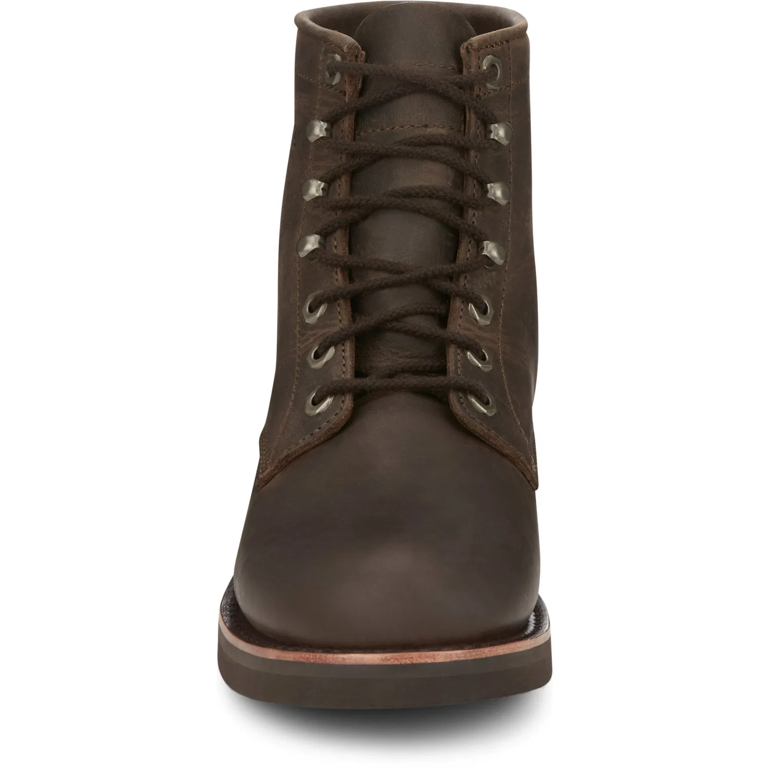 Chippewa Mens Classic 2.0 6in Lace Up Wood Leather Work Boots