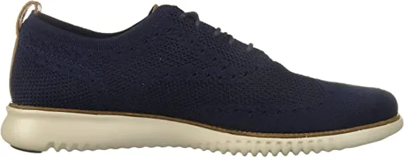 Cole Haan 2.0 Zerogrand Stitchlite Marine Blue/Vapor Grey Lace Up Knit Oxfords