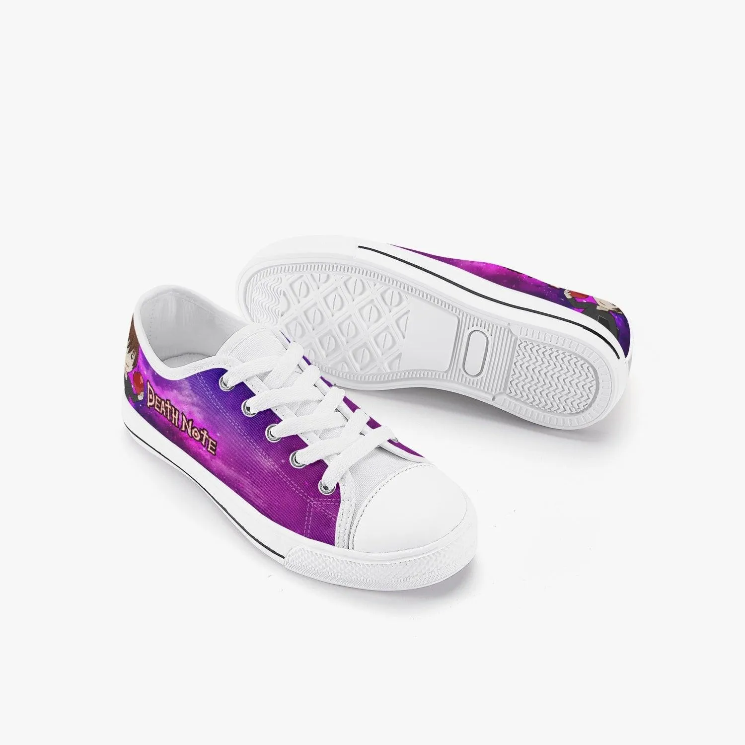 Death Note Purple Kids A-Star Low Anime Shoes