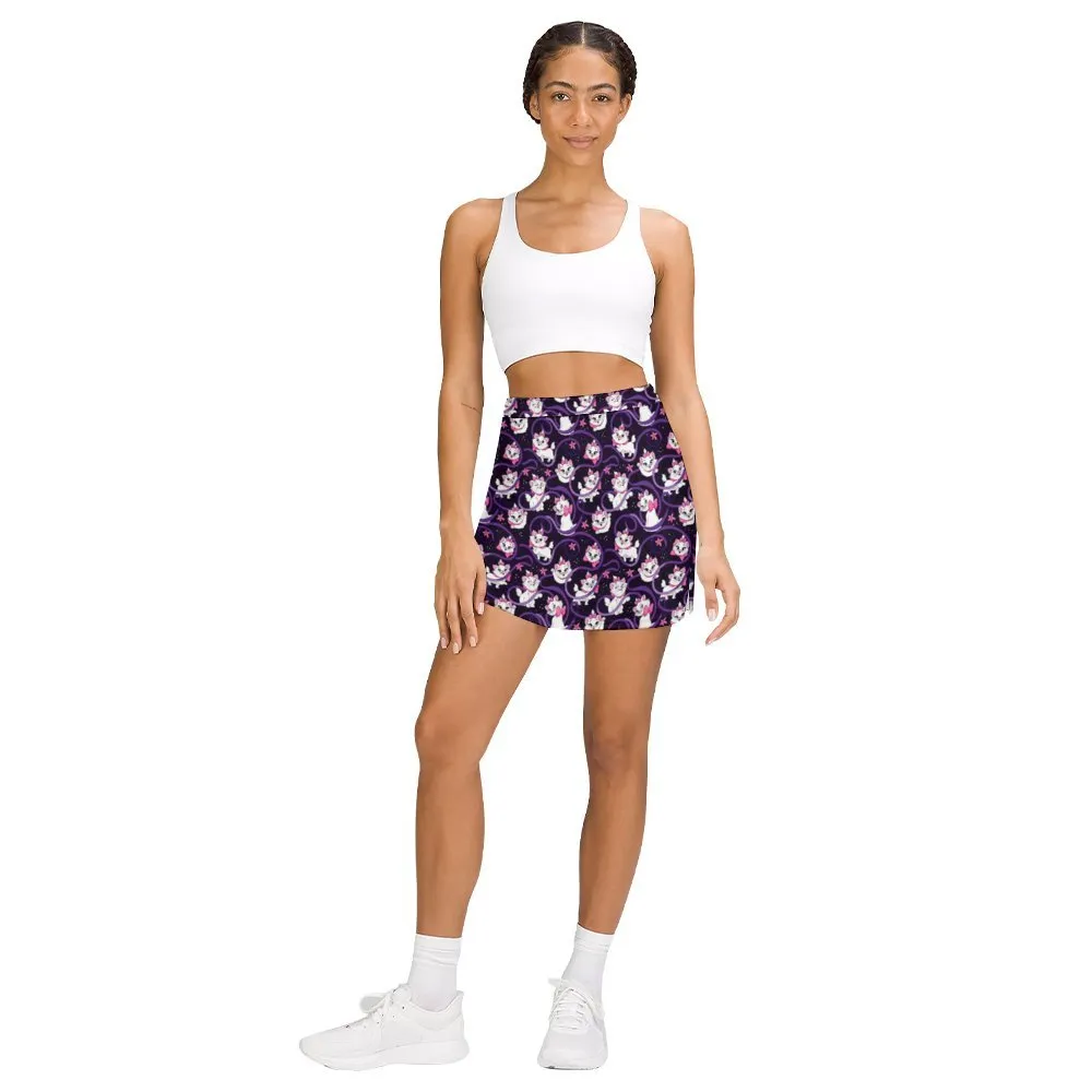 Disney Aristocats Marie Because I'm A Lady Athletic A-Line Skirt With Pocket Solid Shorts