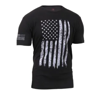 Distressed US Flag Athletic Fit T-Shirt