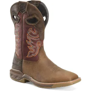 Double H Men's Alridge 11" Square Toe Western Work Boot- Brown- DH5369