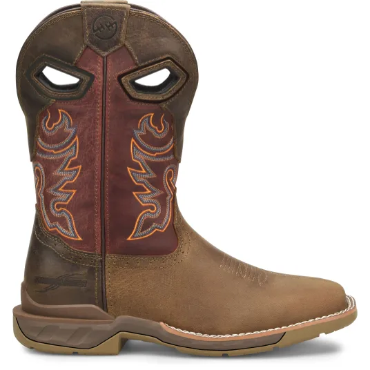 Double H Men's Alridge 11" Square Toe Western Work Boot- Brown- DH5369