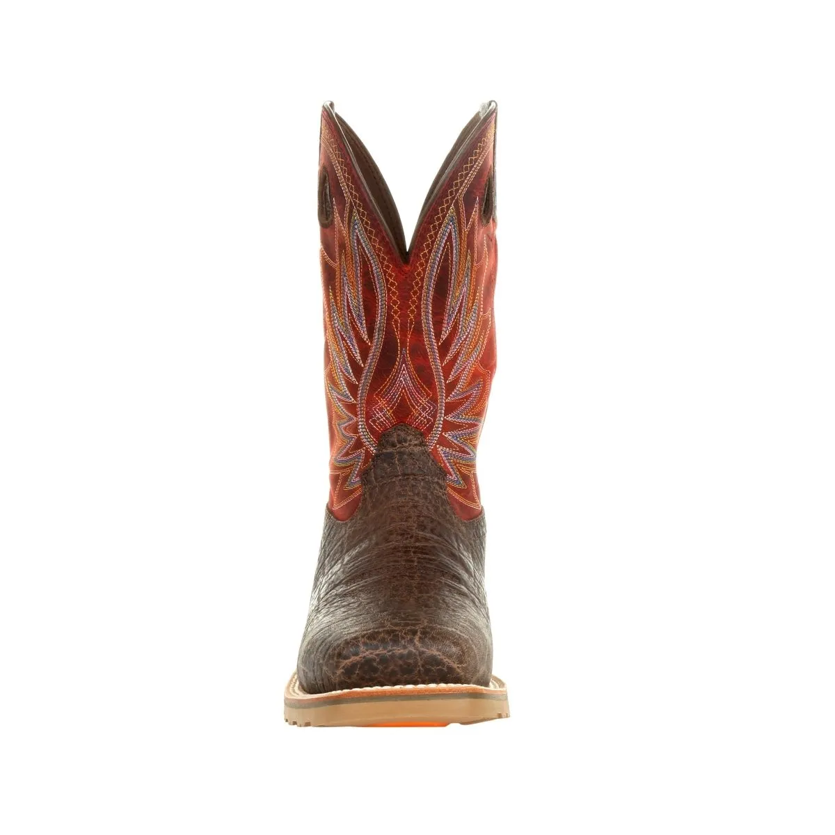 Durango Maverick Pro Men's Steel Toe Waterproof Western Work Boots Ddb0301 In Safari Elephant And Crimson