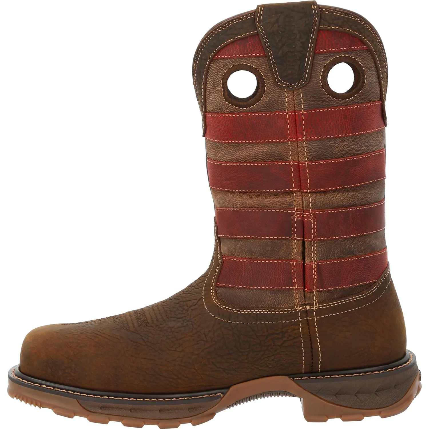 Durango Mens Maverick XP CT WP Bark/Vintage Flag Leather Work Boots