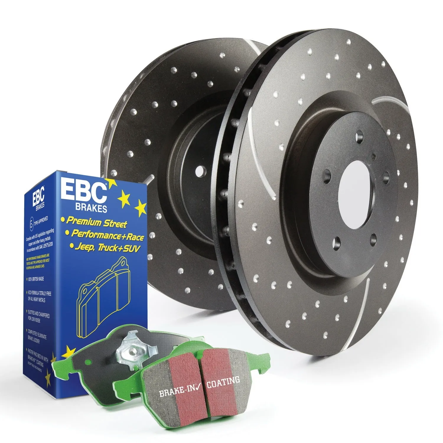 EBC Brakes S10KF1444 S10 Kits Greenstuff 2000 and GD Rotors