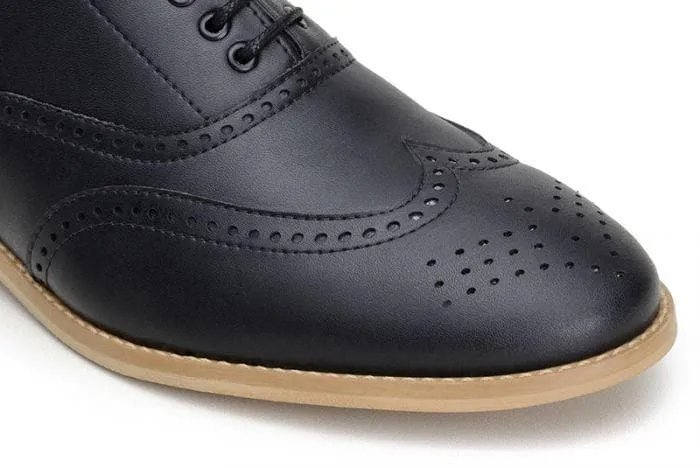 'Elena' Women's Vegan Oxfords by Ahimsa - Black