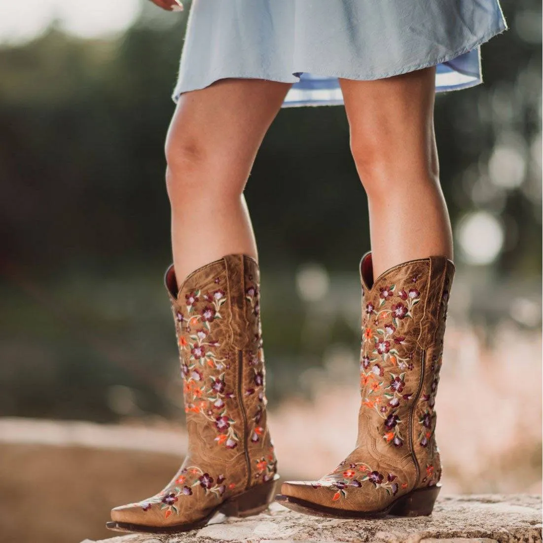 Flower Cowgirl Boots | Floral Fantasy Cowgirl Boots (M50031)